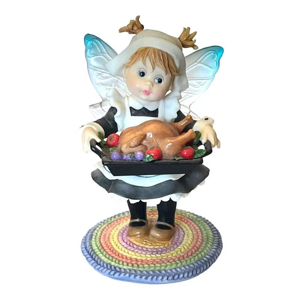 My Little Kitchen Fairies Pilgrim Turkey Fairie Thanksgiving Fest Fairy Girl Box